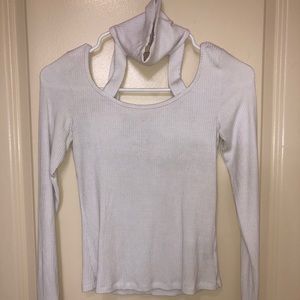 white turtleneck long sleeve top